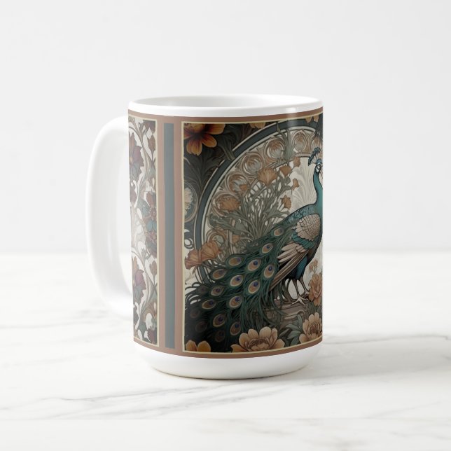 Elegant Peacock Mugg (Framsida vänster)