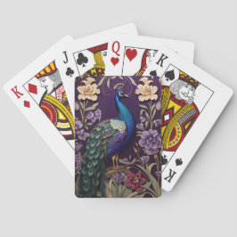 Elegant Peacock på Lila William Morris Inspired Casinokort