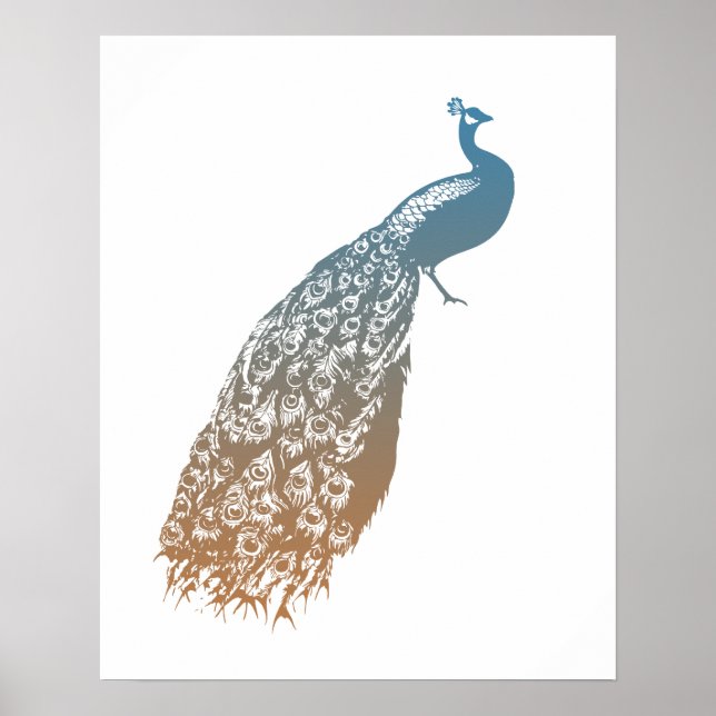 Elegant Peacock Poster (Framsidan)