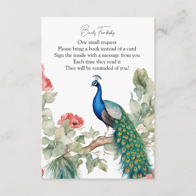 Elegant Peacock Tilläggskort (Framsida)