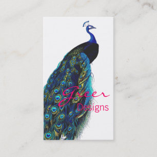 Elegant Peacock Visitkort