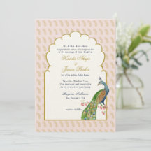 Elegant PeacockPink & Guld Indiska bröllop
