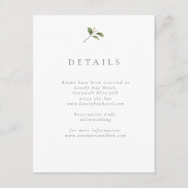 Elegant Pear Blommar Bröllop Porträtt Tilläggskort