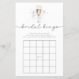 Elegant Pearals & Prosecco Möhippa Bingo Game Card