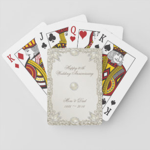 Elegant Pearl 30:e Bröllop-årsdagen Casinokort