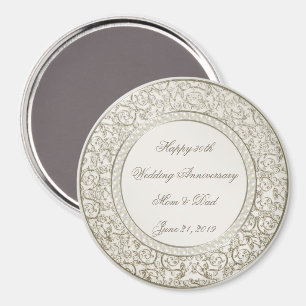 Elegant Pearl 30:e Bröllop-årsdagen Magnet