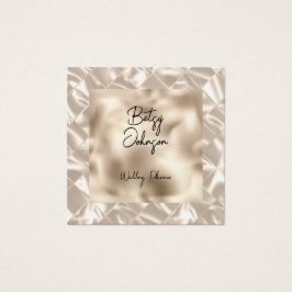 Elegant Pearl Foil Affärskort Fyrkantigt Visitkort