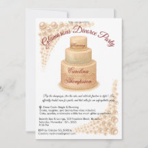 Elegant Pearl & Glitter Divorce Party Glamous