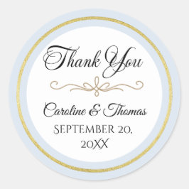 Elegant Pearl Gold Script Wedding Romantic Pearls Runt Klistermärke