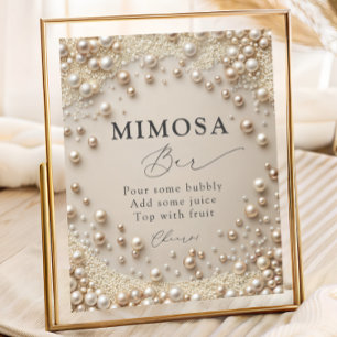 Elegant Pearl Möhippa Mimosa Pub Poster