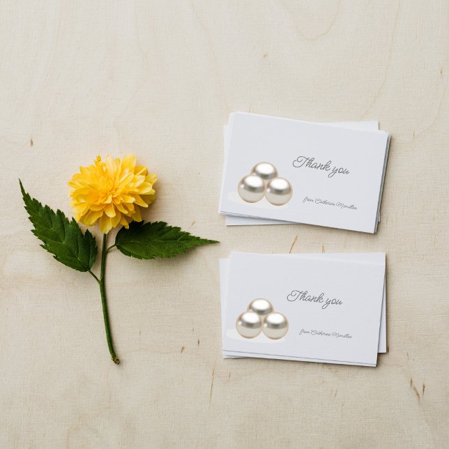 Elegant Pearl Necklace Bröllop Elegant Tack Kort (Skapare uppladdad)