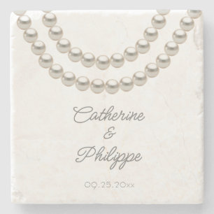 Elegant Pearl necklace Bröllop Stenunderlägg