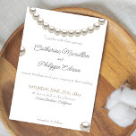 Elegant Pearl Necklace Bröllopsinbjudan Inbjudningar<br><div class="desc">Inbjudan dina gäster i stil med den här sofistikerade och tidlösa bröllopsinbjudan med en fantastisk pärldesign. Elegantens typografi parad med det klassiska pärlsträngsmotivet tillför en aning lyxkraft till din speciella dag. Perfekt för ett traditionellt bröllop gör den här inbjudan till anpassade att du kan ange dina egna uppgifter om du...</div>