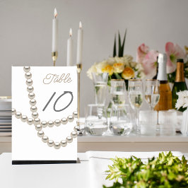 Elegant Pearl Necklace-Möhippa Bordsnummer