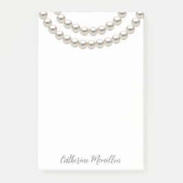 Elegant Pearl Necklace Post-it Block