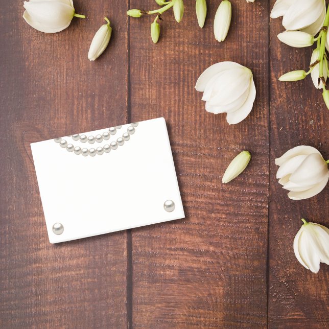 Elegant Pearl Necklace Post-it Block (Skapare uppladdad)