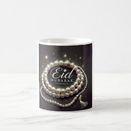 Elegant Pearl Tasbih Eid Mubarak Kaffemugg