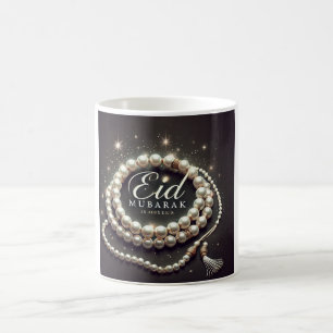 Elegant Pearl Tasbih Eid Mubarak Kaffemugg