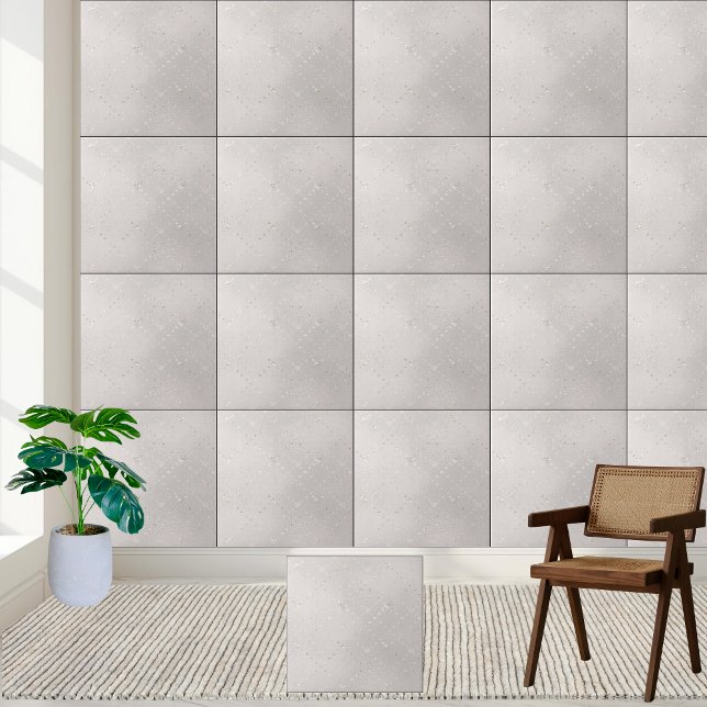 Elegant Pearl White & Guld Glitter Diamond Kakelplatta (Elegant Pearl White & Gold Glitter Diamond Ceramic Tile)