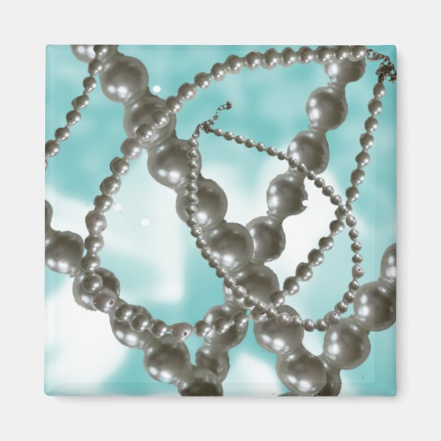 Elegant Pearls Aqua Magnet (Framsidan)