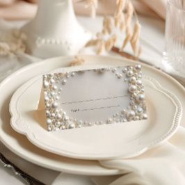 Elegant Pearls Bröllop Placeringskort