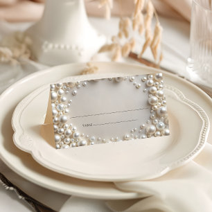 Elegant Pearls Bröllop Placeringskort