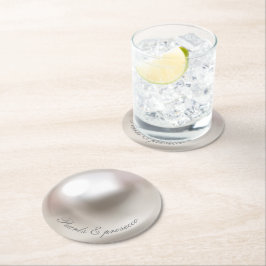 Elegant Pearls och åklagarmyndighetens möhippa Underlägg Papper Rund