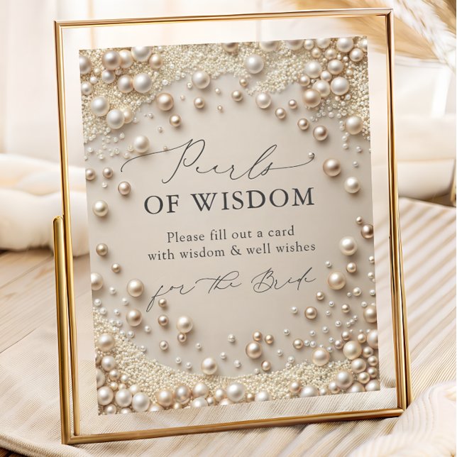 Elegant Pearls of Wisdom Möhippa Poster (Skapare uppladdad)