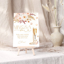 Elegant Pearls & Prosecco Blommigt Möhippa Mimosa Poster