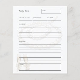 Elegant Pearls Prosecco Möhippa Recept Card