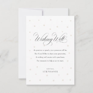 Elegant Pearls Wishing-brunnskort Tack Kort