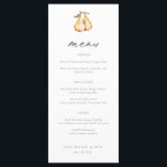 Elegant Pears Calligraphy Bröllop Menu Meny<br><div class="desc">Elegant Pears Calligraphy Bröllop Menu. Klicka på "anpassa ytterligare" om du vill justera layouten.</div>