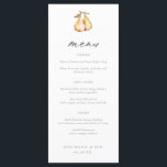 Elegant Pears Calligraphy Bröllop Menu Meny<br><div class="desc">Elegant Pears Calligraphy Bröllop Menu. Klicka på "anpassa ytterligare" om du vill justera layouten.</div>