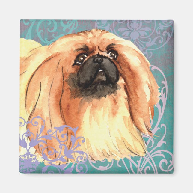 Elegant Pekingese Magnet (Framsidan)