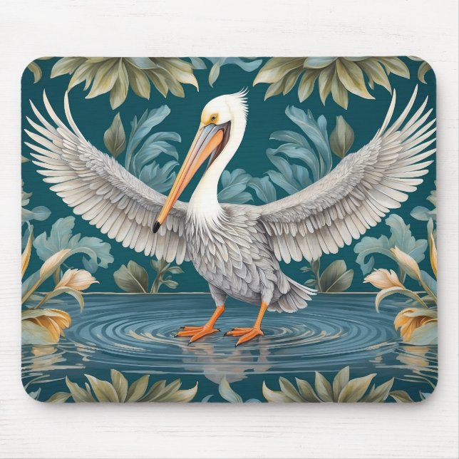 Elegant Pelican Bird Tropical Paradise Musmatta (Framsidan)