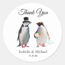 Elegant Penguinspar Tack Bröllop 