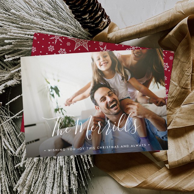 Elegant Penned | Helgdag-fotokort Julkort (Skapare uppladdad)