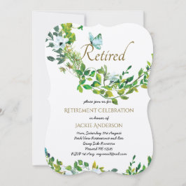 Elegant PENSION inbjuder Man Woman Greenery Inbjudningar