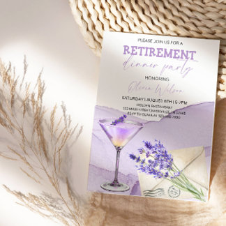 Elegant Pension Middag Party Inbjudningar