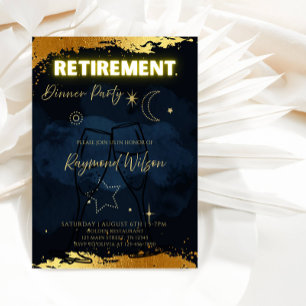 Elegant Pension Middag Party Inbjudningar