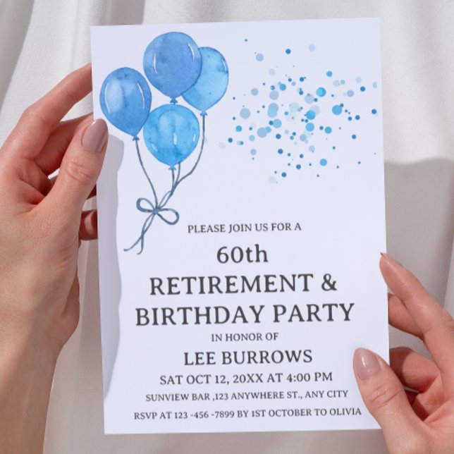 Elegant Pension och Födelsedagsfest inbjudan (Skapare uppladdad)