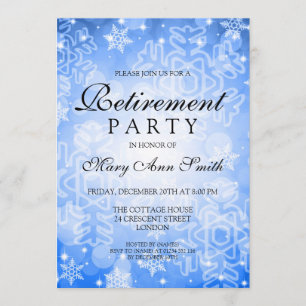 Elegant Pension Party Blue Winter Bokeh Ljus Inbjudningar