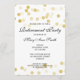 Elegant Pension Party Guldfabel Glitter Ljus Inbjudningar