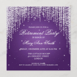 Elegant Pension Party Nattdyszle Lila Inbjudningar