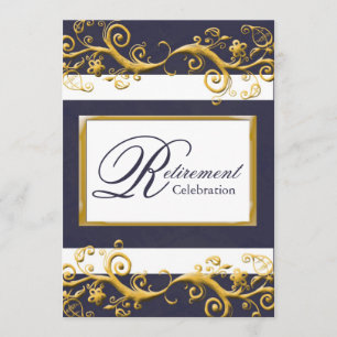 Elegant pensionpartyinbjudan inbjudningar