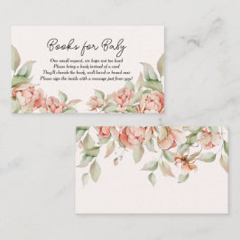 Elegant peonie Baby i Bloom Rosa Baby Shower Tilläggskort
