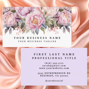 Elegant Peonies Affärskort Visitkort
