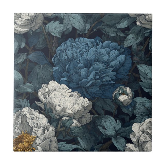 Elegant Peonies keramiska plattor för tätad Yta Kakelplatta (Framsidan)