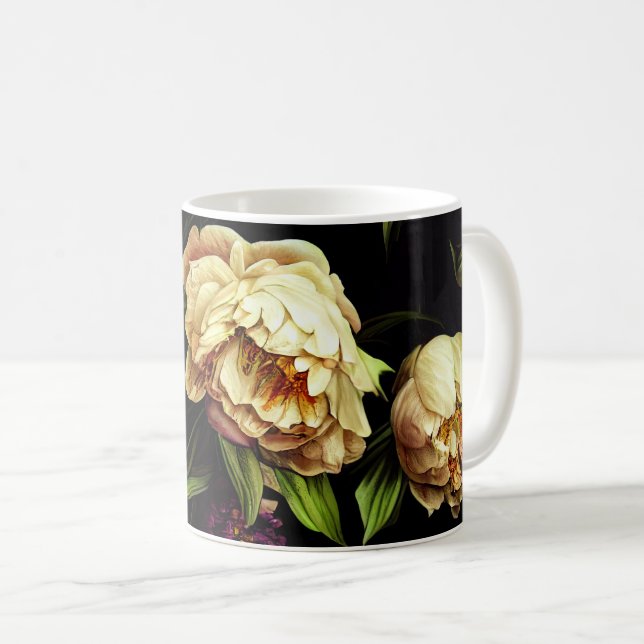 Elegant Peonies & Ro Coffee Mugg (Framsida höger)