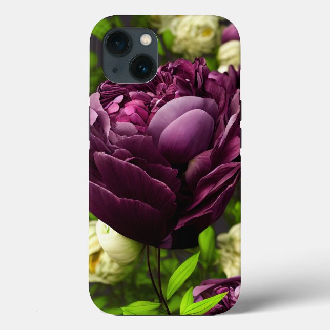Elegant Peonies & Ro Phone Case (Baksida)